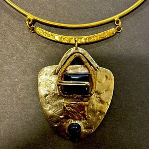 Beautiful Brass Brutalist/Tribal Choker